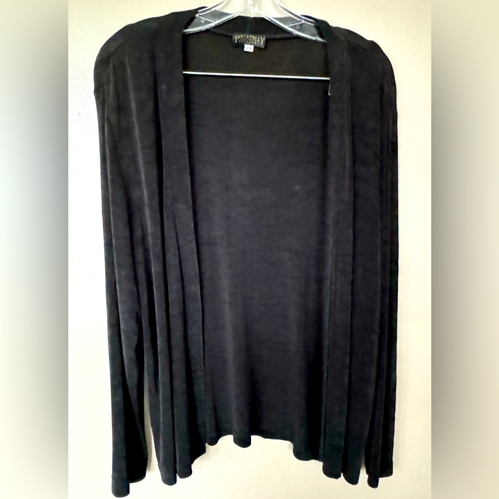 Vintage Picadilly Fashion Slinky Cardigan Womens Large L - Long Sleeve Sweater